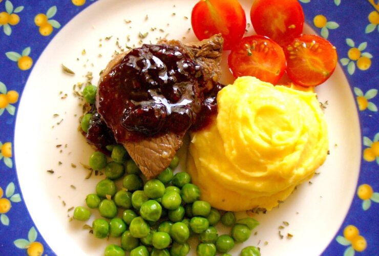 Filé ao molho de amoras