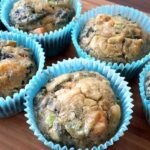 Muffin de espinafre e cenoura