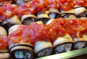 canelone de berinjela sem lactose